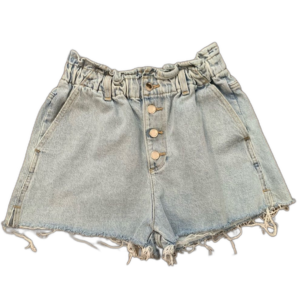 Zara High-Waisted Paper Bag Style Shorts Size 6